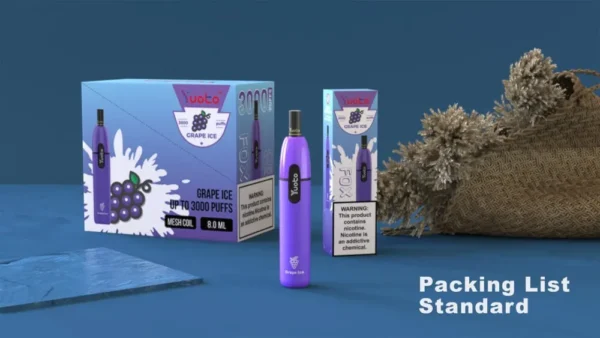 YUOTO FOX FILTER 3000 PUFFS - Image 2